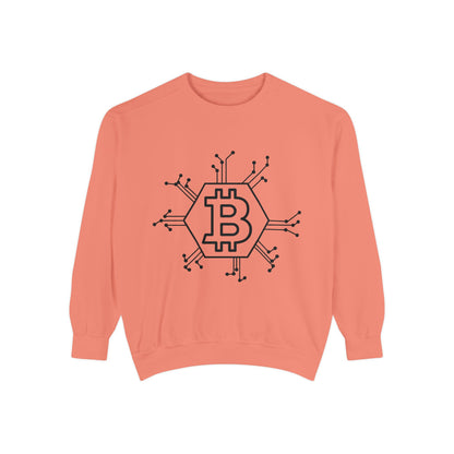 BTC Blockchain Unisex Garment-Dyed Sweatshirt