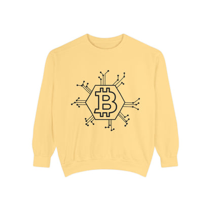 BTC Blockchain Unisex Garment-Dyed Sweatshirt