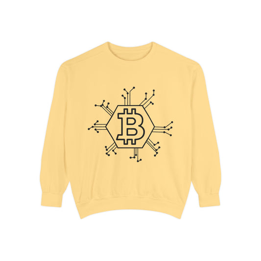 BTC Blockchain Unisex Garment-Dyed Sweatshirt