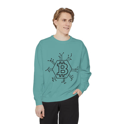 BTC Blockchain Unisex Garment-Dyed Sweatshirt
