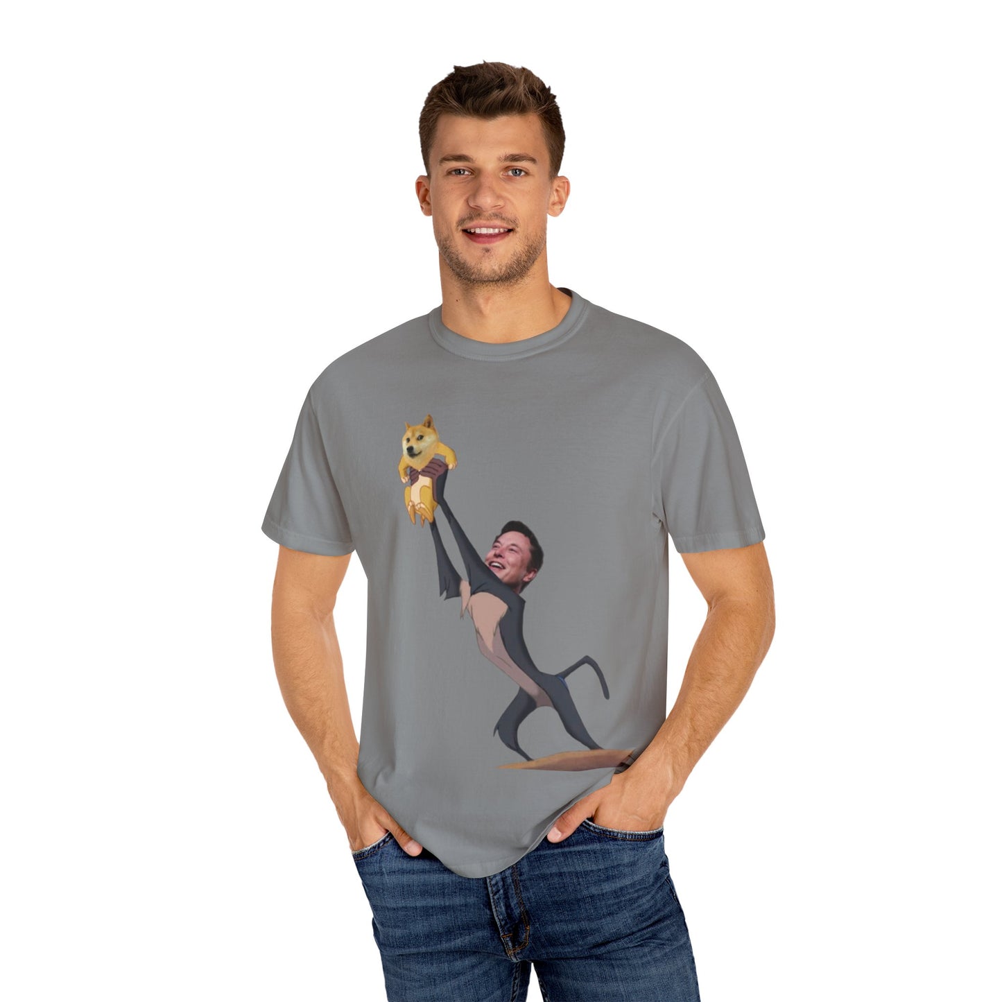 DOGE Musk Meme Unisex Garment-Dyed T-shirt