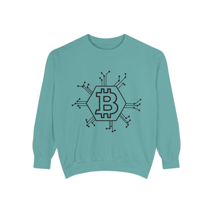 BTC Blockchain Unisex Garment-Dyed Sweatshirt