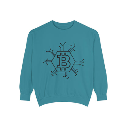 BTC Blockchain Unisex Garment-Dyed Sweatshirt